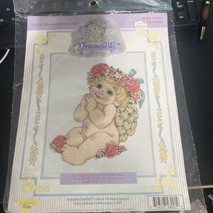 Dreamsicles Say your Prayers Baby‎ Cherub Angel Counted Cross Stitch Kit 48001